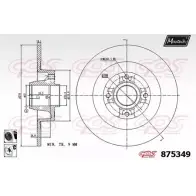 Тормозной диск MAXTECH 875349.6065 87 5349 4329620 R4W8B
