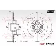 Тормозной диск MAXTECH 5VCKRQT 8 75351 875351.0005 4329627