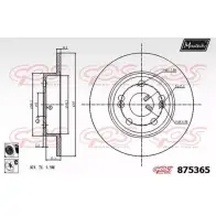Тормозной диск MAXTECH 875365.6060 4329676 875 365 DVFBCGL