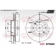 Тормозной диск MAXTECH 8756 04 875604.0000 4329719 08R85YP