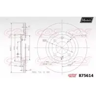 Тормозной диск MAXTECH 8756 14 5UB6F 4329759 875614.0000