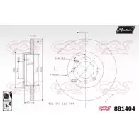 Тормозной диск MAXTECH YUTRVL 8814 04 881404.6060 4330183