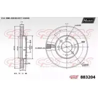 Тормозной диск MAXTECH C4HUFW 883 204 883204.0000 4330274