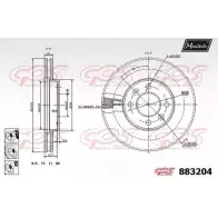 Тормозной диск MAXTECH XWUOGKI 883204.6880 4330276 883 204