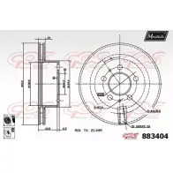Тормозной диск MAXTECH 4330299 8 83404 883404.6060 JN6W4