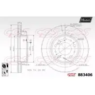 Тормозной диск MAXTECH 4330307 883406.6060 883 406 LOHPXX0