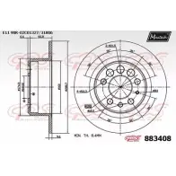 Тормозной диск MAXTECH 883408.0000 88 3408 GR2RUYA 4330314