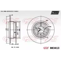 Тормозной диск MAXTECH 88 3413 0FWRVI 883413.0000 Volvo S70 1 (874) Седан 2.4 AWD 165 л.с. 1998 – 1999