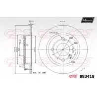 Тормозной диск MAXTECH 883418.0000 88 3418 SABGQ 4330346