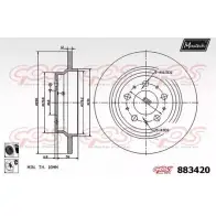 Тормозной диск MAXTECH FT97I 883420.6060 8 83420 Volvo V70 2 (285) Универсал 2.3 265 л.с. 2000 – 2004