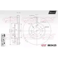 Тормозной диск MAXTECH 883425.6980 4330361 WJTO6 88 3425