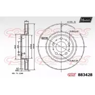 Тормозной диск MAXTECH PKB344 883428.0000 Volvo S70 1 (874) Седан 2.4 AWD 165 л.с. 1998 – 1999 88 3428