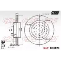 Тормозной диск MAXTECH 883428.6060 5BPO9 Volvo S70 1 (874) Седан 2.4 AWD 165 л.с. 1998 – 1999 88342 8