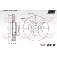 Тормозной диск MAXTECH 883 430 Ford Focus 3 (CB8) Хэтчбек 2.0 TDCi 136 л.с. 2010 – 2025 883430.0000 IIGEVC