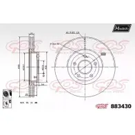 Тормозной диск MAXTECH PDVNR7 Ford Focus 3 (CB8) Хэтчбек 2.0 TDCi 136 л.с. 2010 – 2025 883430.6060 8 83430