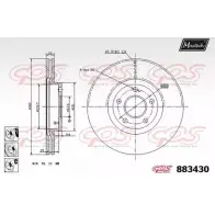 Тормозной диск MAXTECH 8834 30 Ford Focus 3 (CB8) Хэтчбек 2.0 TDCi 136 л.с. 2010 – 2025 883430.6880 VRKE1