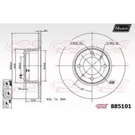 Тормозной диск MAXTECH 4330400 8 85101 258BE 885101.6880