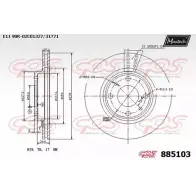 Тормозной диск MAXTECH 885103.0000 88510 3 ZEGVJ 4330406