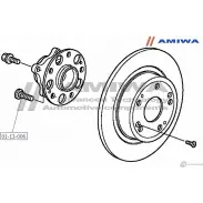 Шпилька колёсная AMIWA 01-13-006 7JKMXV9 QWV 0G 1422491550 - Изображение 2
