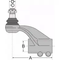 Рулевой наконечник JURATEK 4334071 7BB Y8D JSS2406 3B60ZG6