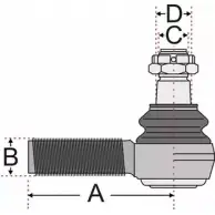 Рулевой наконечник JURATEK 4334115 YM6NQ KV 2K5AJBR JSS2715A