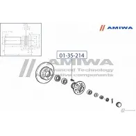 Шпилька колёсная AMIWA L FNJO 1422491601 01-35-214 NWJYI8 - Изображение 2