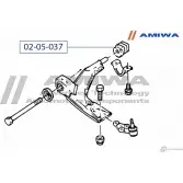 Сайленблок задний переднего рычага AMIWA 02-05-037 1422492277 S4WX5W B CXR2X - Изображение 2