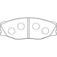 Тормозные колодки дисковые, комплект FIT 4334993 4582431731099 BPD4 X2B FP0604