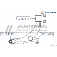 Сайлентблок передний переднего рычага AMIWA H MF0N 1422492564 1CM0BX 02-11-003 - Изображение 2