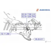 Сайленблок передний переднего рычага AMIWA 1422492651 HERE8 02-11-280 UBJ0CR 9 - Изображение 2