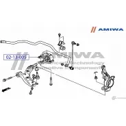 Сайлентблок задний переднего рычага AMIWA 4 RZTTMV FL3LV 02-13-005 1422492173 - Изображение 2