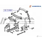 Сайлентблок заднего верхнего рычага AMIWA 02-13-908 RS HP9 3IZPT7 1422491756 - Изображение 2
