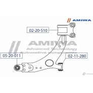Сайленблок задний переднего рычага с кронштейном (гидравлический) AMIWA 73T1 XUC 02-20-510 XGNPHUP 1422492585 - Изображение 2