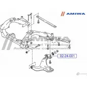 Сайлентблок задний переднего рычага AMIWA 02-24-001 DHB9WK8 1422492768 4 USVU - Изображение 2