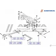 Сайлентблок заднего продольного рычага AMIWA 02-24-1208 A4BOCL 1422492421 RBMPV DI - Изображение 2