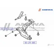 Сайлентблок передний переднего рычага AMIWA 1 Y8RMZ 1422492425 O54M0 02-24-1218 - Изображение 2