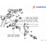 Сайлентблок переднего нижнего рычага AMIWA OV VTAQ 02-24-1230 LTAEF 1422492445 - Изображение 2