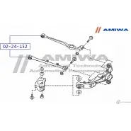 Сайленблок заднего поперечного рычага AMIWA 0T0SP 02-24-152 8 SJYT 1422492314 - Изображение 2