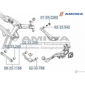 Сайленблок задней поперечной тяги AMIWA 1422491748 02-33-542 O 7DL2 R1WIKIN - Изображение 2