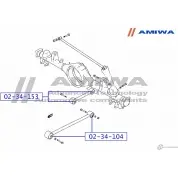 Сайленблок заднего продольного рычага AMIWA 02-34-104 1422492307 SYINS OWX ZJZ - Изображение 2