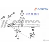 Сайлентблок задний переднего рычага AMIWA 1422492505 02-35-002 0Z 4O7W D6BXO - Изображение 2
