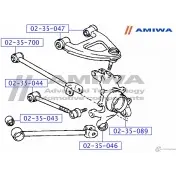 Сайленблок задней тяги AMIWA MZU T0GJ 1422492293 LQSF9 02-35-044 - Изображение 2