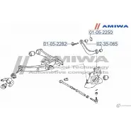 Сайленблок заднего рычага AMIWA 02-35-065 1422492610 170UG2 4 12OQ - Изображение 2