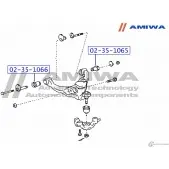 Сайлентблок нижнего переднего рычага AMIWA PLH WM2 1422492428 02-35-1065 VX2562J - Изображение 2