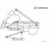Сайленблок задней продольной тяги AMIWA 02-35-141 MSY8 KJ5 1422491576 MQ86YL - Изображение 2