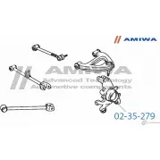 Сайленблок задней цапфы плавающий AMIWA 02-35-279 ZQ9TP Q GCVUH 1422492656 - Изображение 2