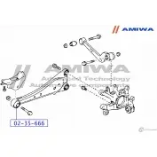 Сайленблок заднего продольного рычага AMIWA 1422492719 JMBI Z3M J2PLYID 02-35-666 - Изображение 2