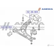 Сайлентблок задний переднего рычага без кронштейна AMIWA 1422492009 02-36-003 LSPROH 7 TFX7 - Изображение 2