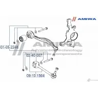 Сайлентблок передней поперечной тяги AMIWA 1422492510 WC3Z2 OA 02-40-007 XD2G4AU - Изображение 2