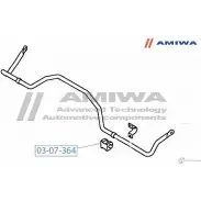 Втулка заднего стабилизатора d20 AMIWA 03-07-364 1422491624 T2I5 RS KDELOQL - Изображение 2
